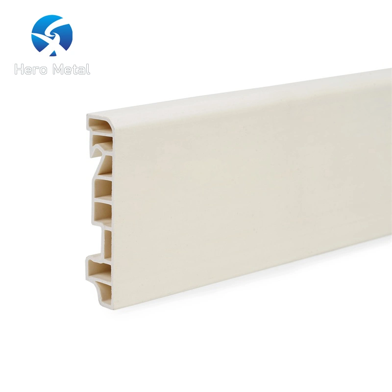 Precio barato 119mm Dormitorios plástico Baseboard PVC Negro tablas de planchar