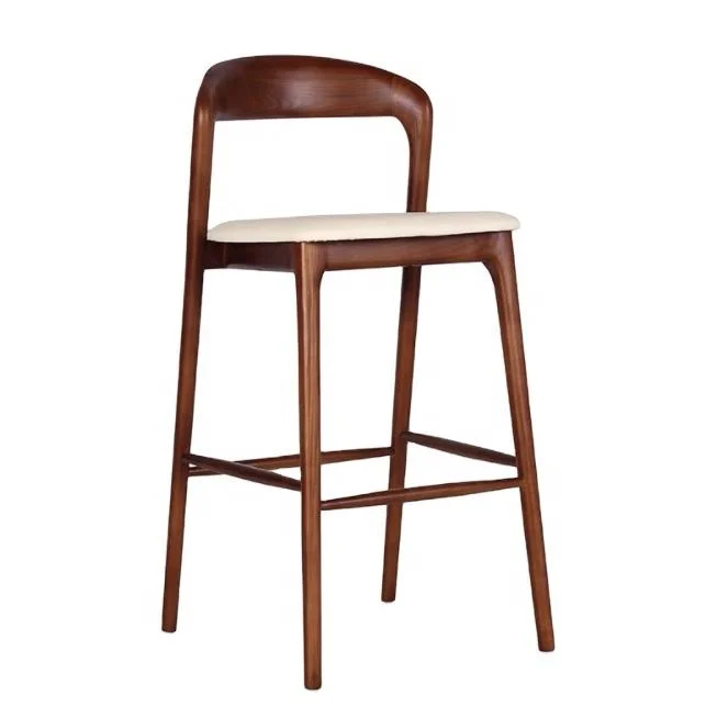 Modern Hotel and Restaurant Wood Barstool Furniture Bar Chair Bar Stool High Chair Loft Bar Chair