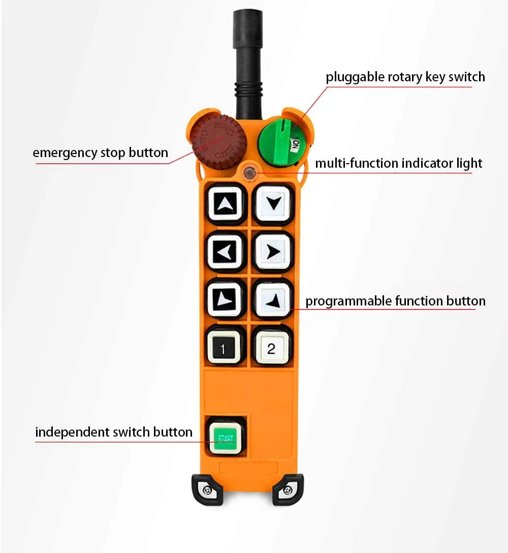 Crane Parts F24-8d Wireless Frequency Changing Remote Control for Industrial Use