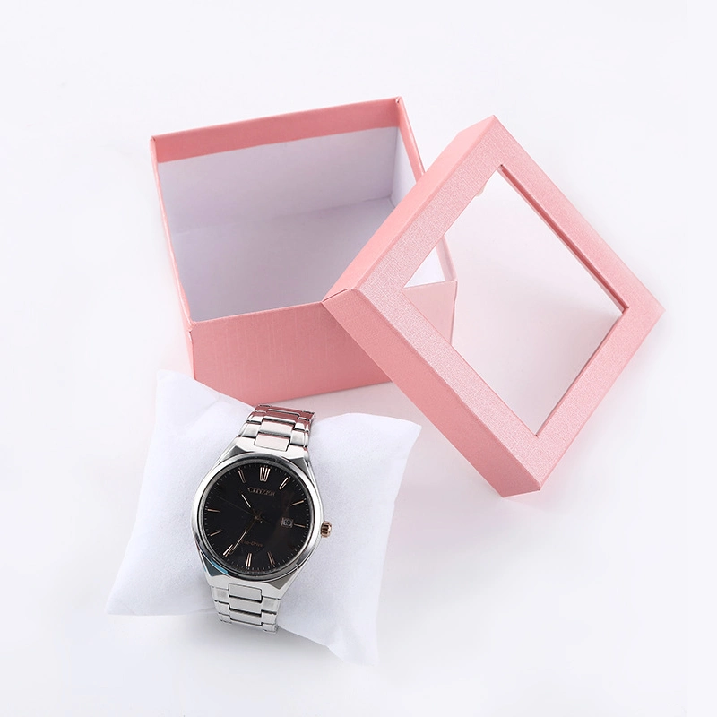 Wholesale/Supplier Customized Logo Watch Jewelry Cardboard Box Gift Packaging Pink Blue White Men's Gift Box Window Set