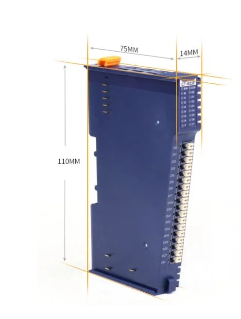 Distributed Io Module 8 Channels Voltage Output for Automatic Machinery Controlling, 0~5VDC, -5~5VDC, 0~10VDC, -10~10VDC, 16 Bits, Single-End