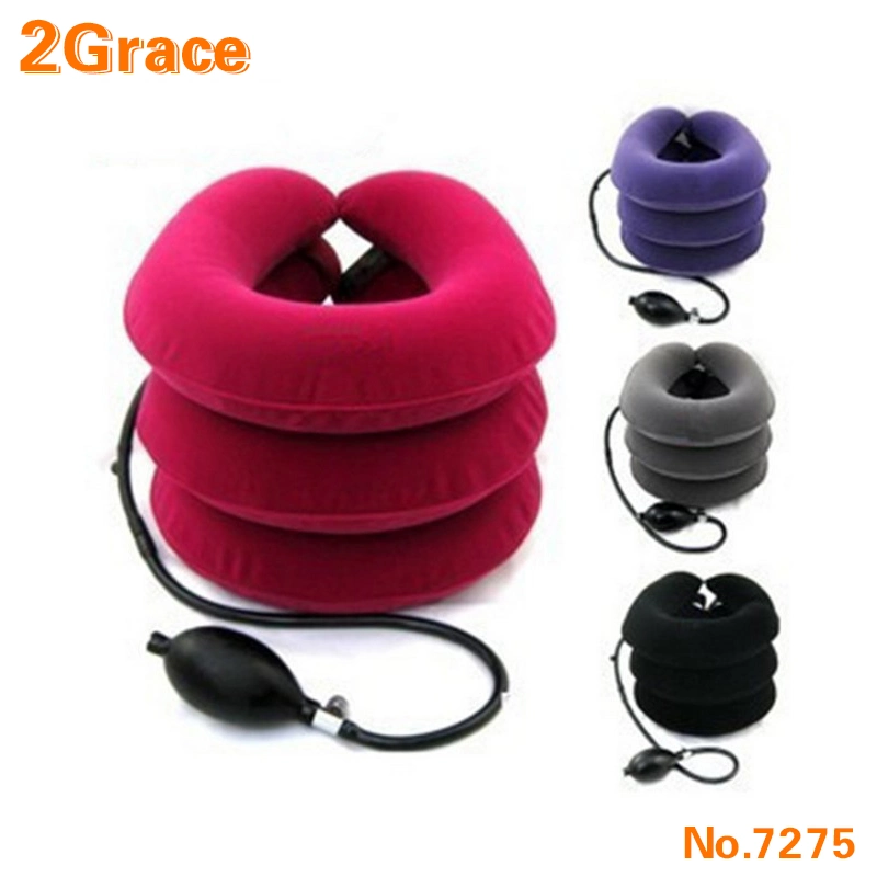 La taille de la Chine facultatif cou Round Travel oreiller de traction, réglable en peluche gonflable cervicaux oreiller de traction