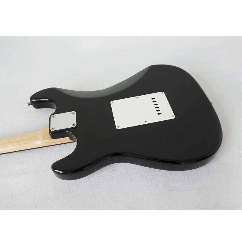 Cheap Price Aiersi Brand Solid Lindewood Black Colour Strato Electric St Guitar for Sale