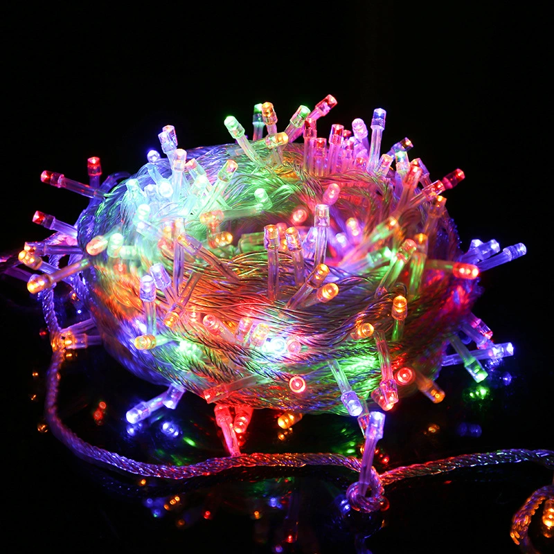 سلسلة مصابيح LED الليلية الإضافية مليئة بالنجوم في الداخل ستارة شرفة زخرفة شجرة عيد الميلاد لون ضوء
