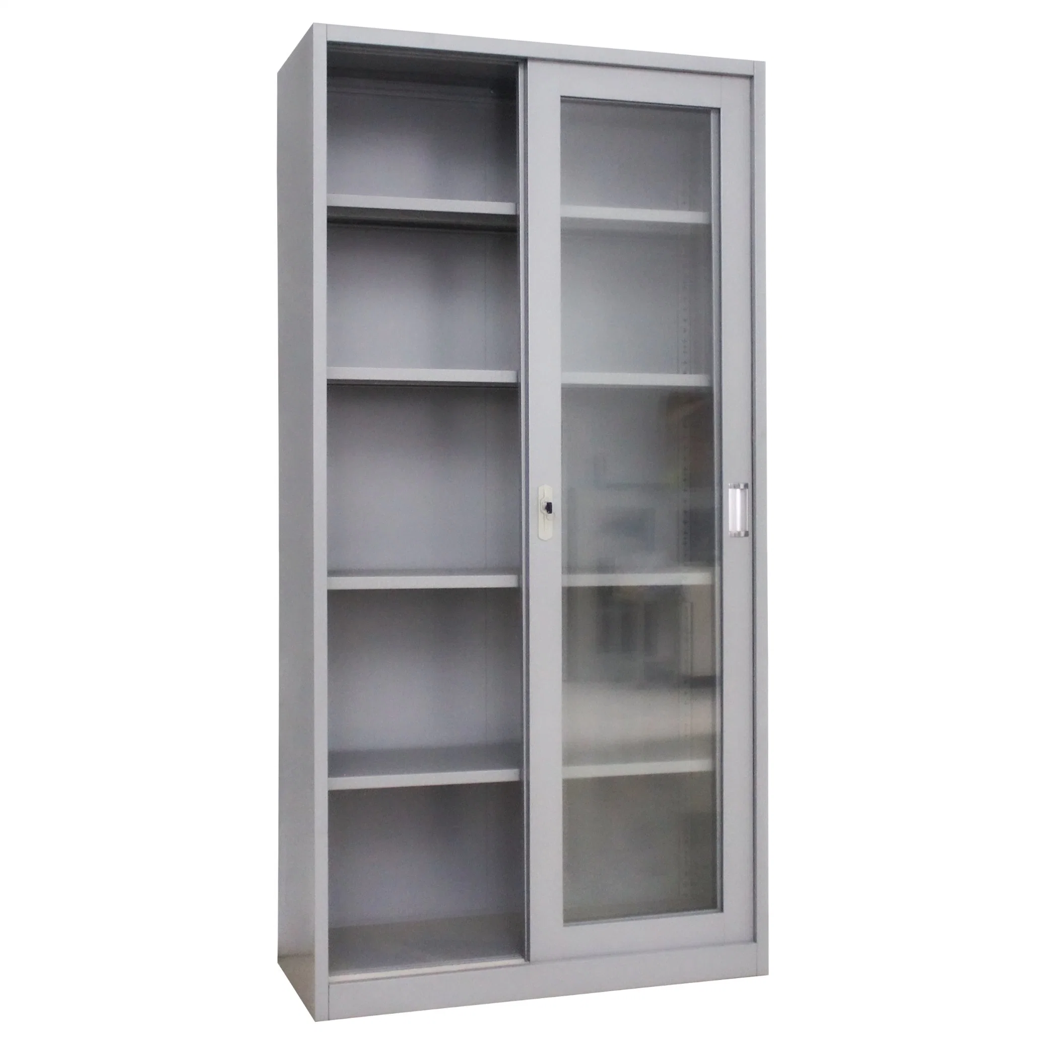 Steel Through Body Glass Documents Office Staff Information Display Cabinet