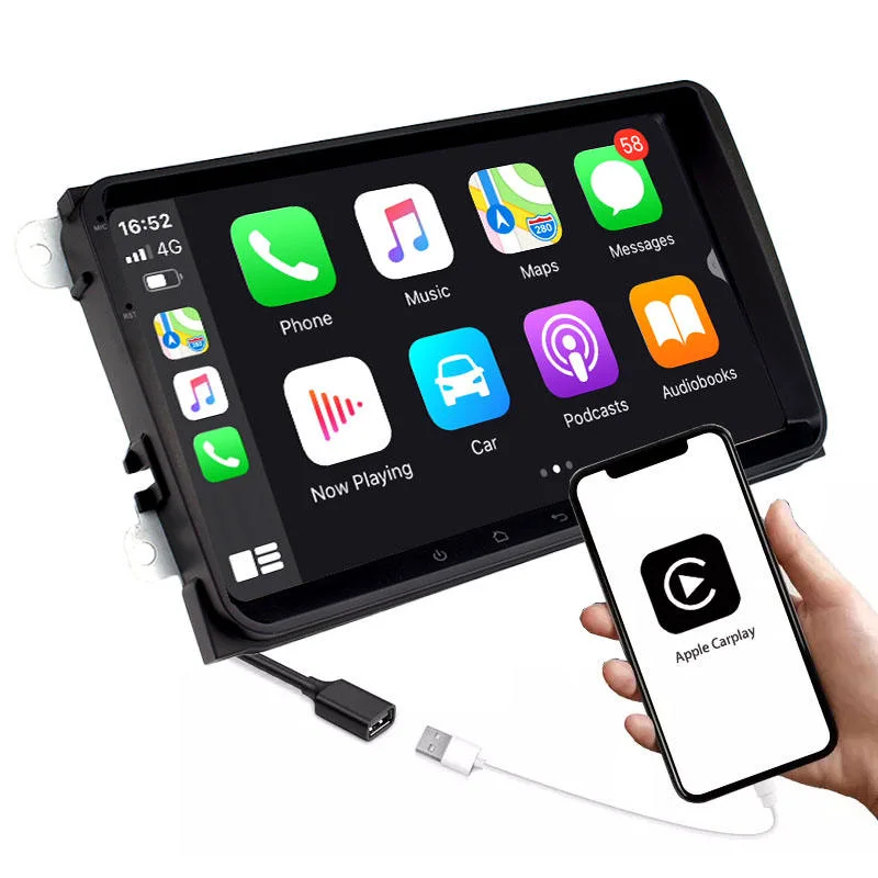 Stc Universal VW Android 10.0 9" 2+32GB Carplay IPS Full Touch Screen for Volkswagen Car Video Play Android