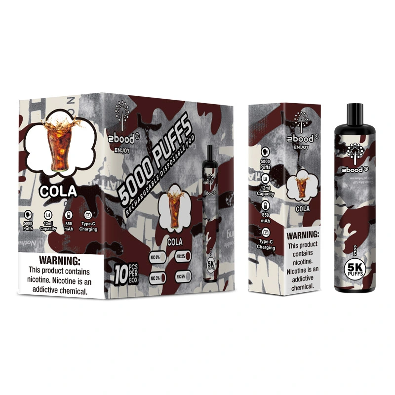 Zbood 5000 Puffs 2023 Neu kommende Airflow pro Multiple Fruity Geschmacksrichtungen 0% 2% 5% Nikotin Großhandel/Lieferant Einweg Vape Pen Electronic Zigarette Shisha Hookah