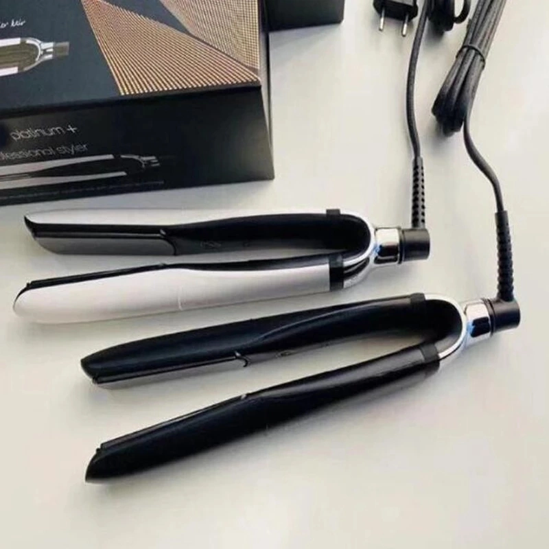 Platinum Plus + Secador de pelo profesional de las planchas styler plana moldeador de hierro herramienta de pelo estilo de alta calidad color negro.