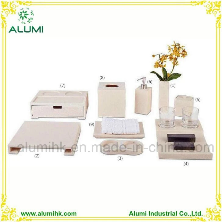 Hotel Bathroom Elegant Resin Hotel Amenity Holder Set