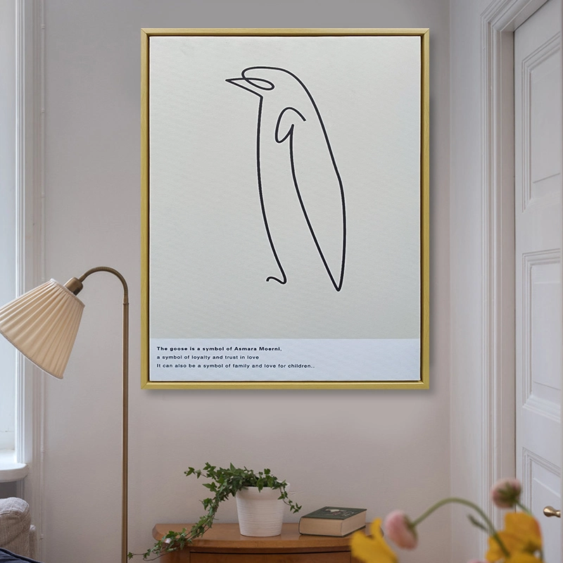 Photos de chambre modernes ligne simple abstrait Penguin œuvres d'art imprime mur Peinture artistique