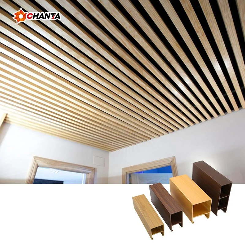 WPC современной деревянной потолочные плитки ПВХ потолочные панели для интерьера