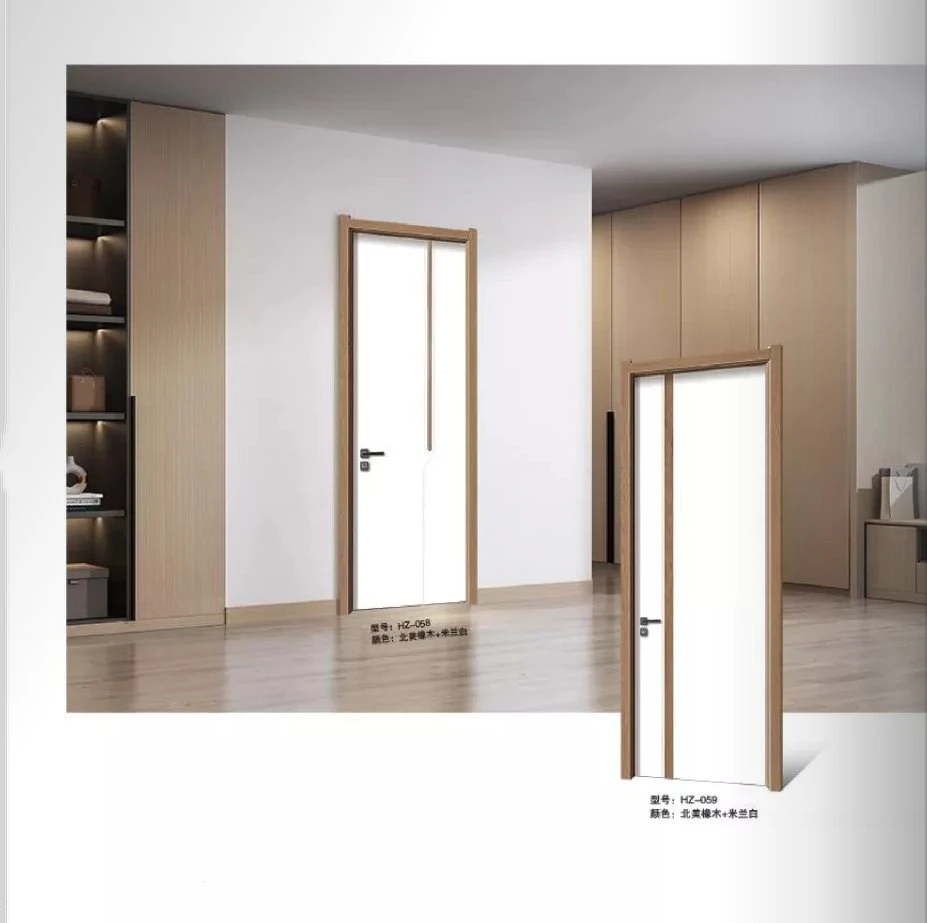 North American Oak White Ultra Elegant Waterproof Wear Resistant PVC or CPL Wooden Door