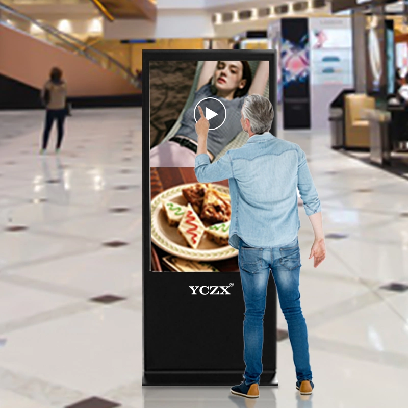 Semi Outdoor Ad 40-50 Inches Indoor Advertising Media Player Vertical Kiosk