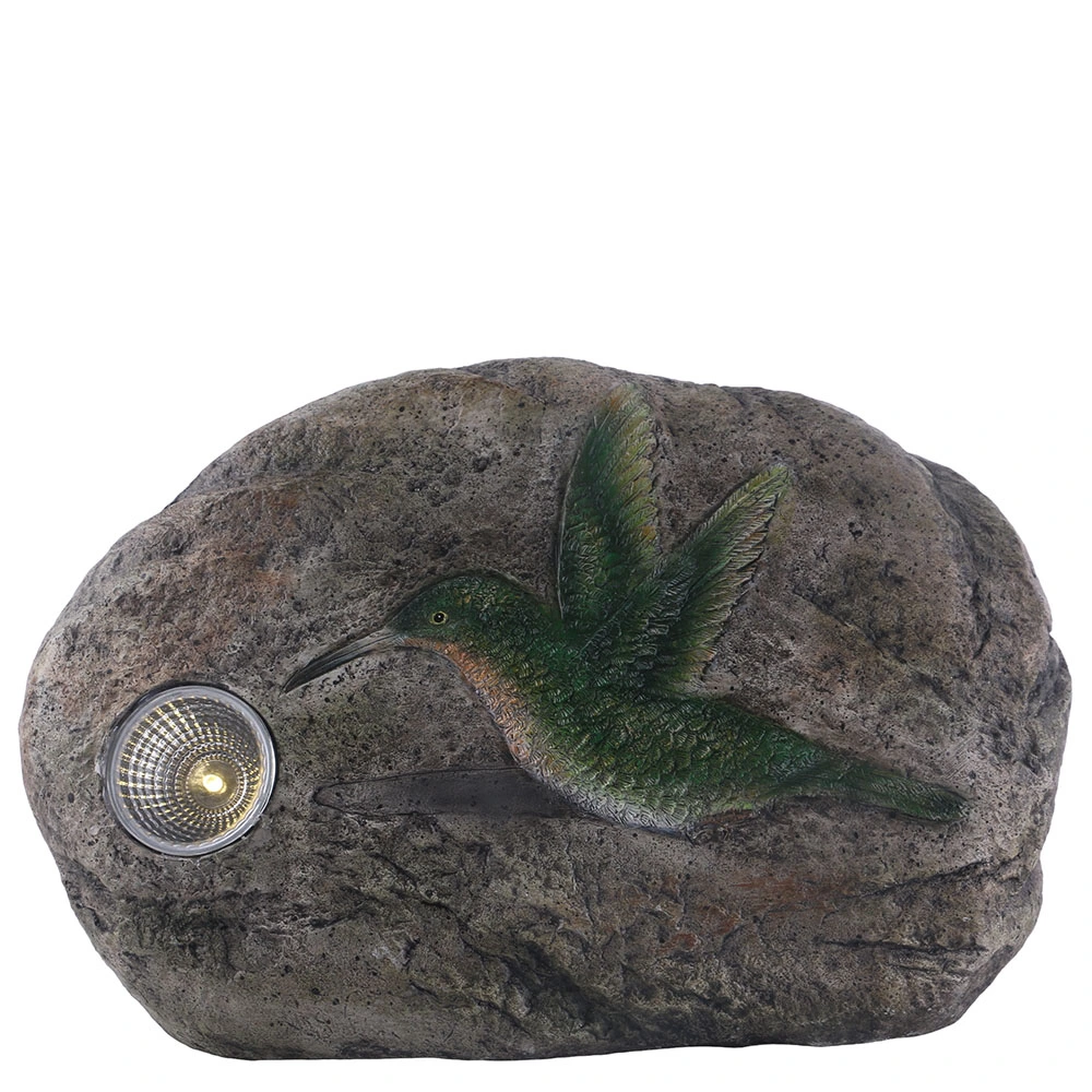 Solar Powered Decorative Fake Rocks with Animal Totem for Garden