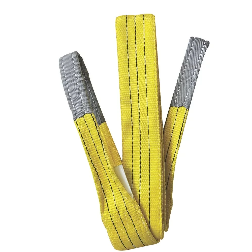 Flat 3 Tons 5: 1 Yellow Polyester Rope Wire Chain Lifting Sling