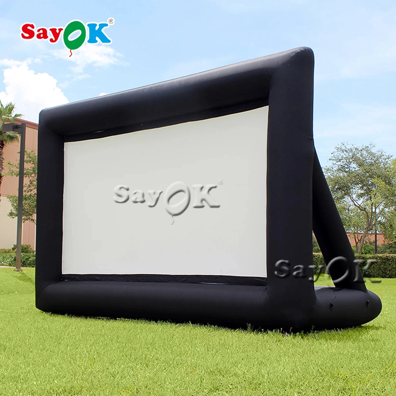 6m/19.68FT Mobile Portable Outdoor Inflatable Projector Movie Screen with Pump for Home Backyard Party Inflatable TV Screen Airtight Inflatable Movie Screen