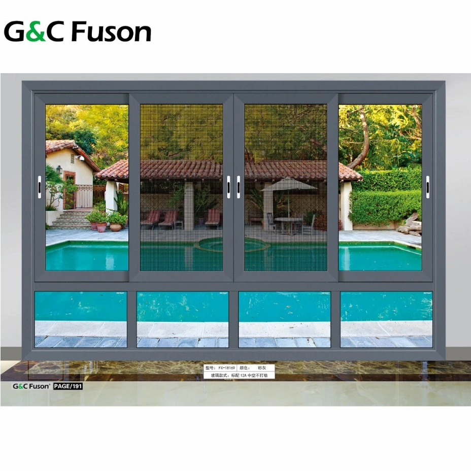 Aluminium Sliding Window Combine Screen Window and Double Glass