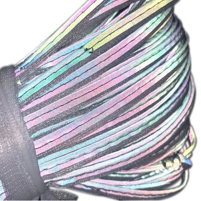 Polyester Rainbow Reflective Piping Ribbon for Garment