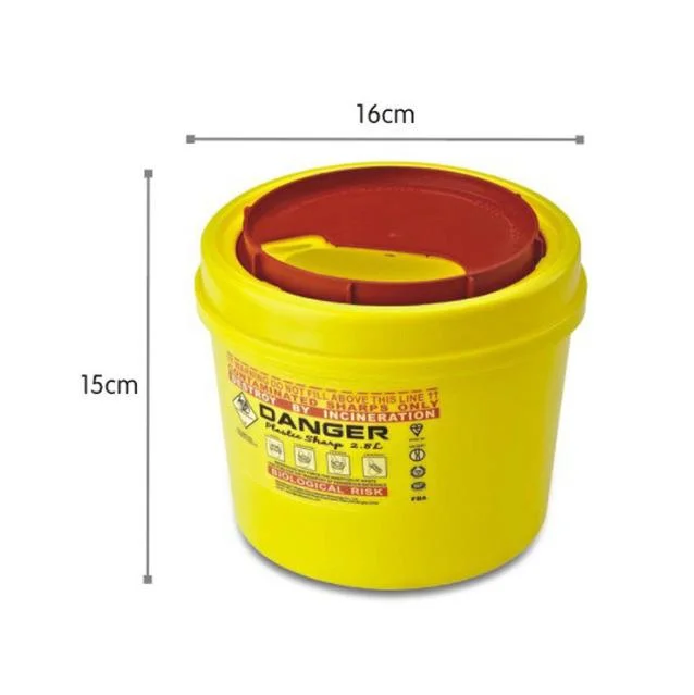 Plastic Sharp Container Biohazard Container with Handle for Medical Waste