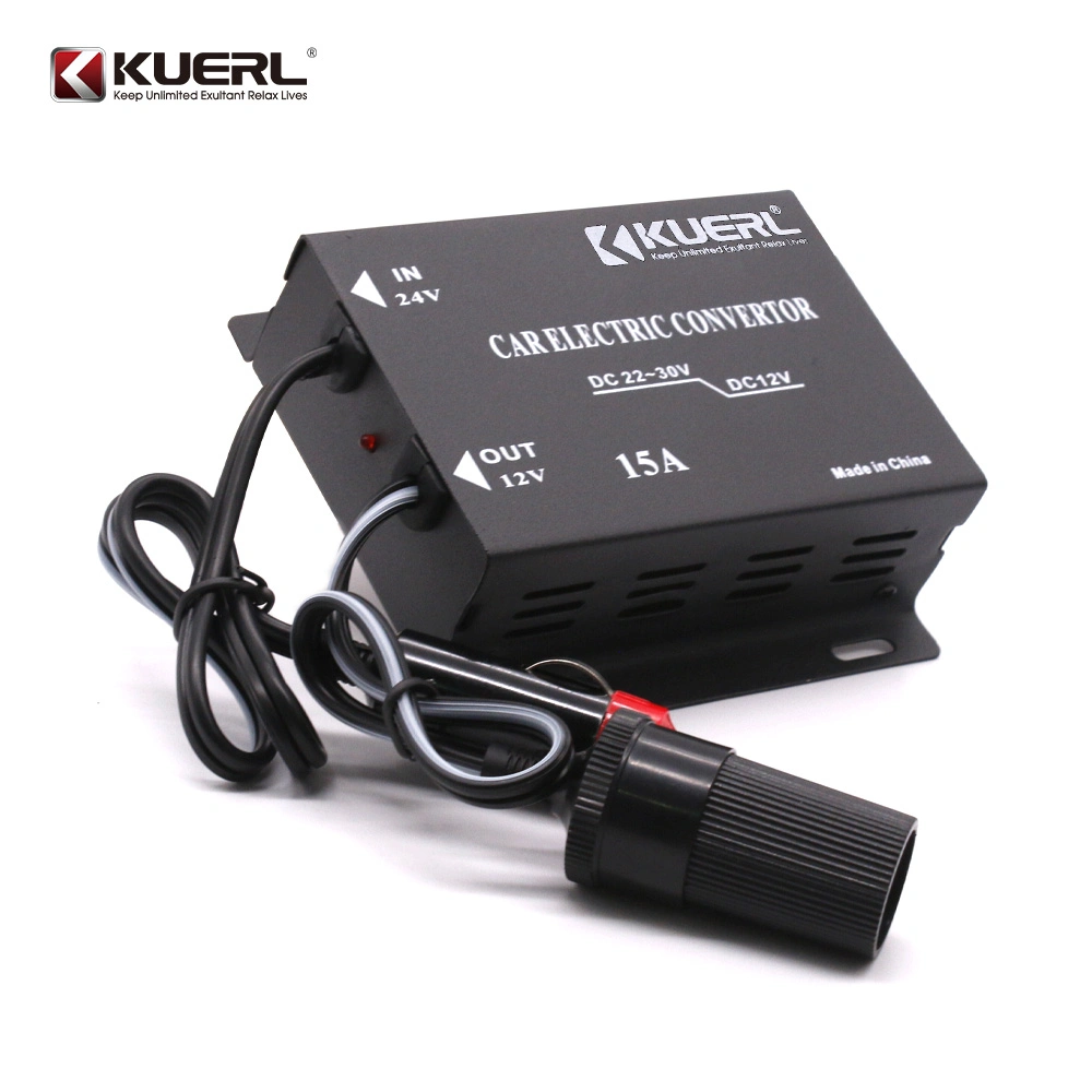 DC Power Supply Voltage Converter with Cigarette Lighter up to 15A Automotive Power Converter