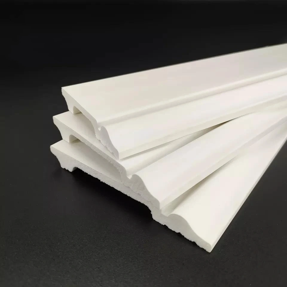 Easy to Install Home Decorative Flooring Accessories Waterproof PS Skirting Board Baseboard