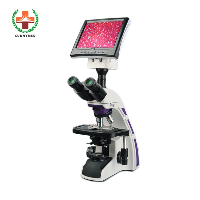 Sy-B129t Lab Hospital Digital LCD Display Screen Binocular Microscope for Sale