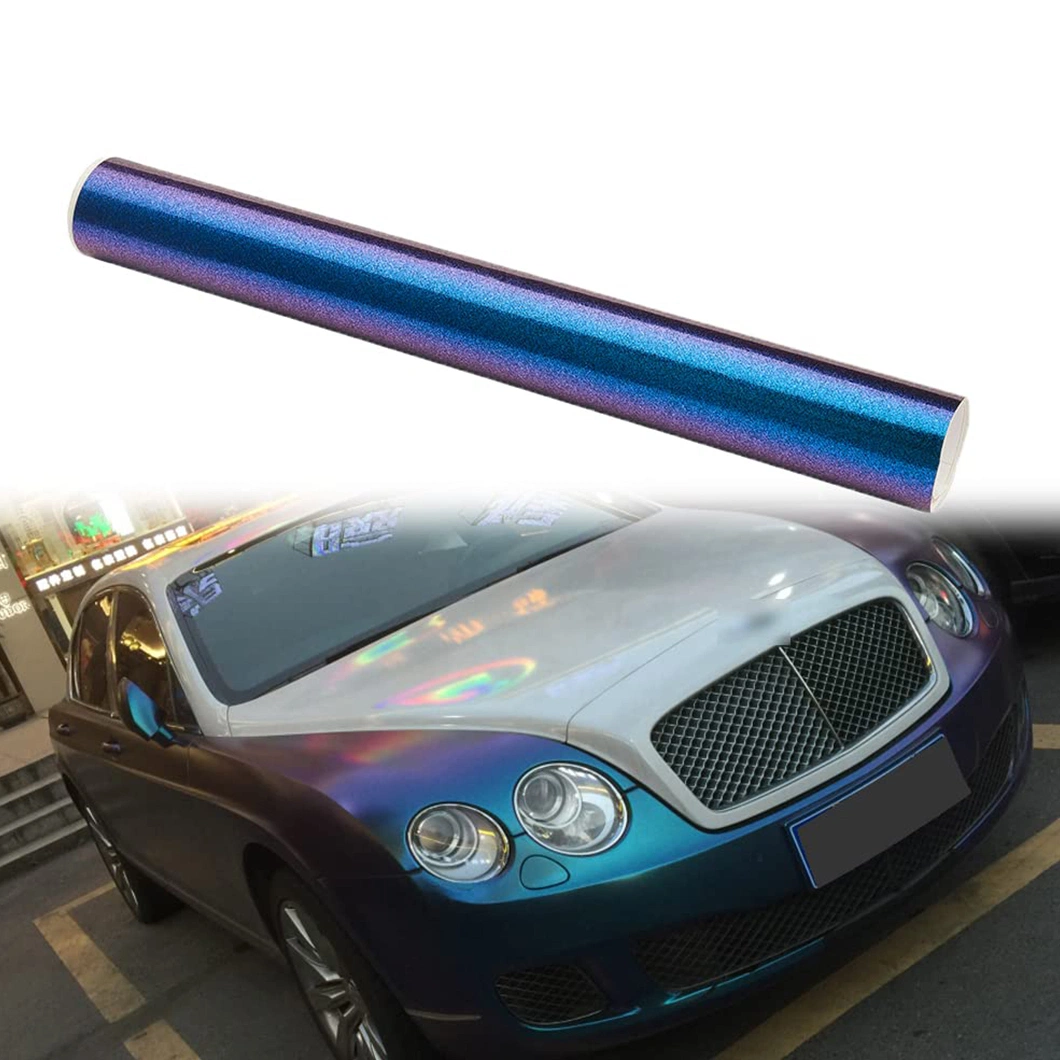 Beikaer Purple to Lake Blue Glossy Metallic Chameleon Car Wrapping Viynl Film Pet Self Adhesive Car Body Sticker Film