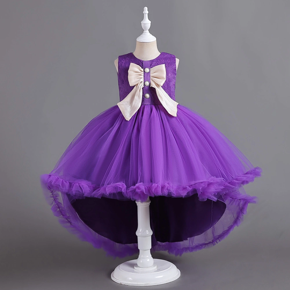 Nouvelles filles' Bow princesse robe imprimée d'enfants Bunny fils parti robe de sentiers de performances