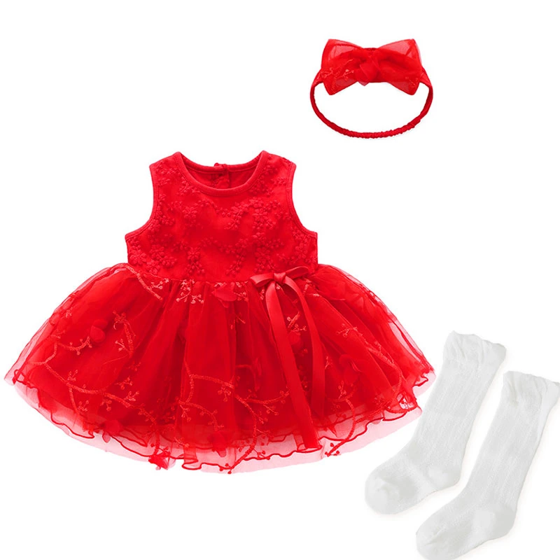 Summer Children's Clothing Baby Girl Sleeveless Dress Lace Princess Dress