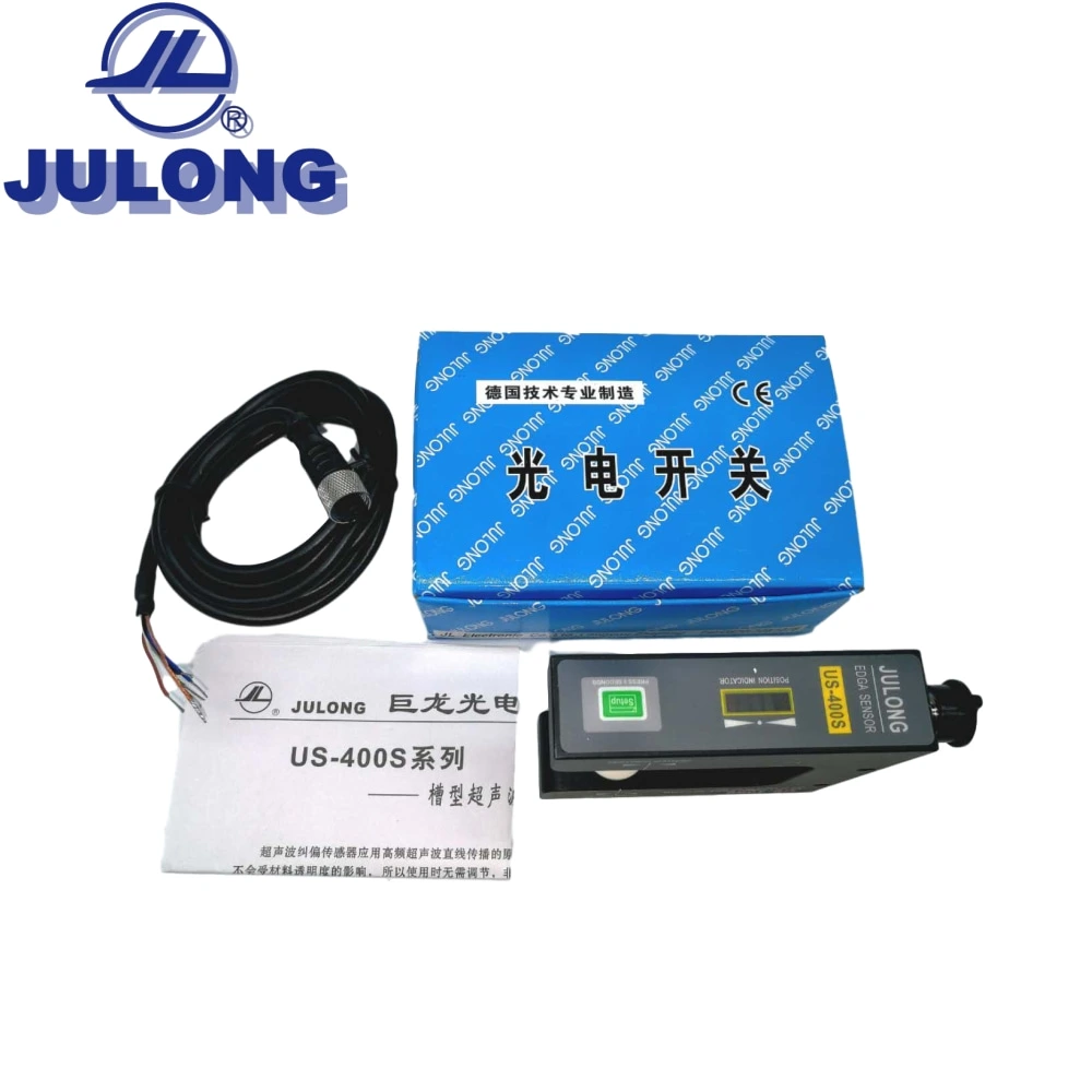 Julong Ultrasonic Slot Sensor Us-400, Transparent Material Edge Tracking