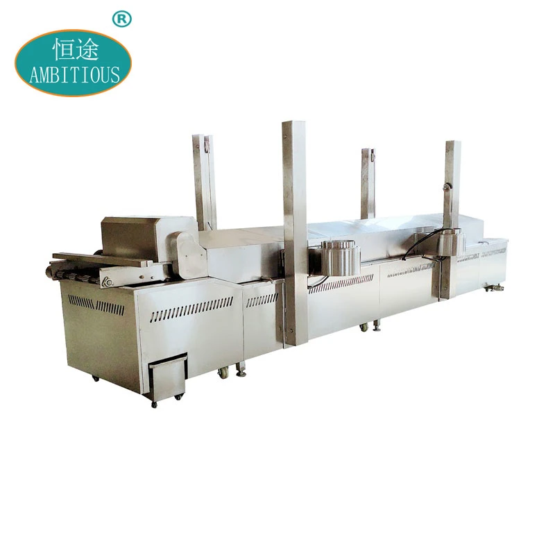 Electric Teflon Belt Continous Frying Machine Conveyor Tempura Fryer