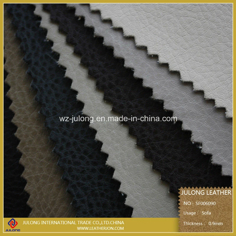 Top Sell High quality/High cost performance  Popular Embossed Sofa PU Furniture Leather (SF006)