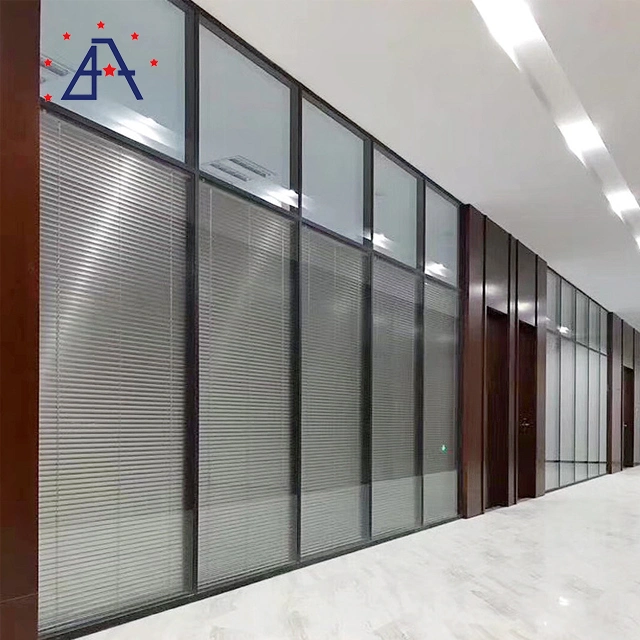 High quality/High cost performance  Aluminium Office Sliding Tempered Toughened Laminated Glass Walls Partitions