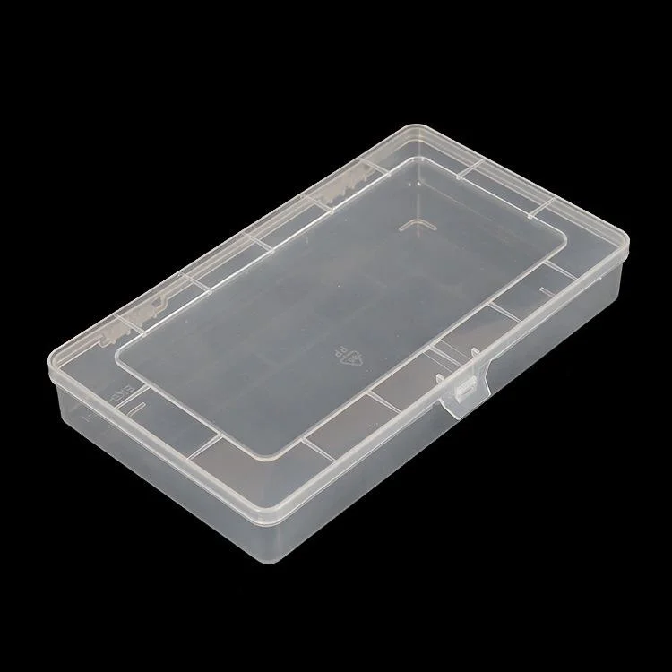 Factory Price PP Clear Plastic Box Single Rectangle Storage Box with Lid