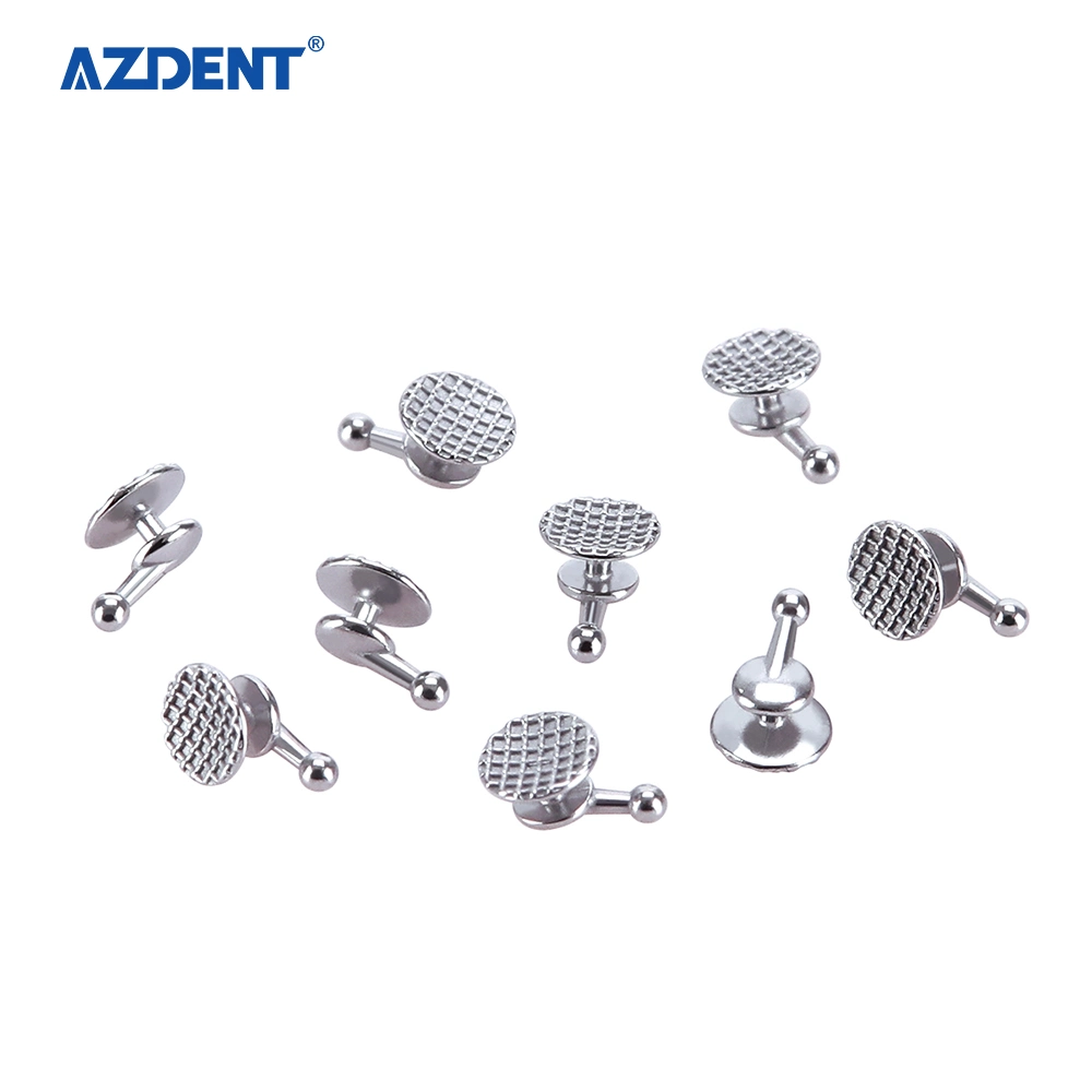 Azdent Dental Orthodontic Bondable Lingual Buttons with Hook Round Base