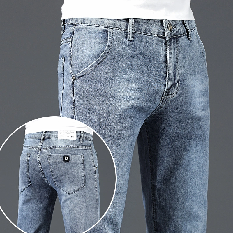 Тонкий установите джинсы Pant мужчин сильно Джинсовые брюки