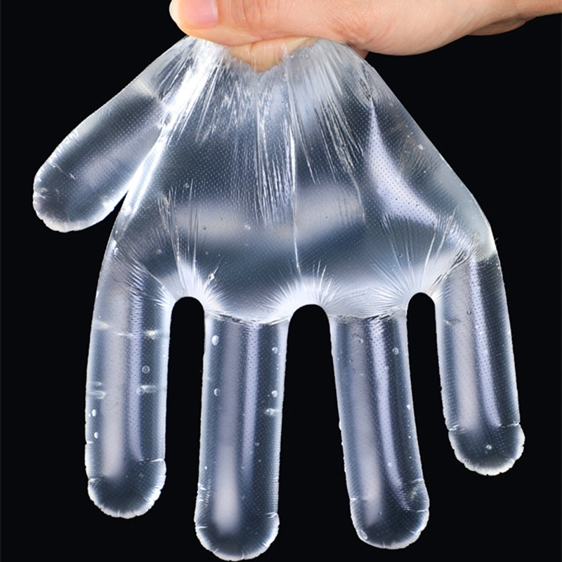 Bajo precio y buena reputación de HDPE LDPE transparentes desechables Guantes de PE