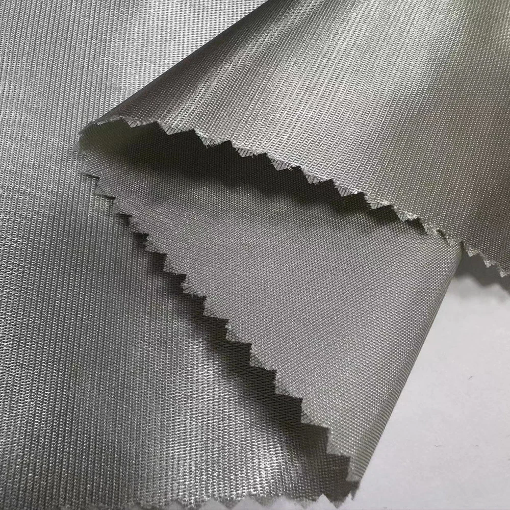 Polyamide brillant 270t 70d*200d filet en maille avec arrêt d'ondulation en sergé Sac à dos Oxford en nylon Taffeta pour blouson d'aviateur