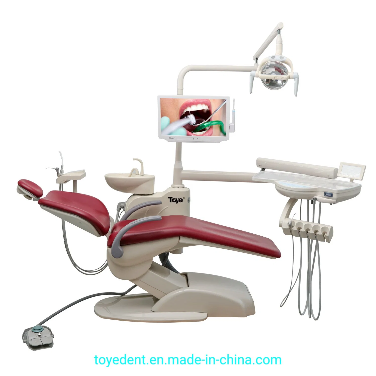 Fábrica directamente básica Dental Chair Dental instrumentos Dental Unidad Dental Equipo con luz LED sensor de luz