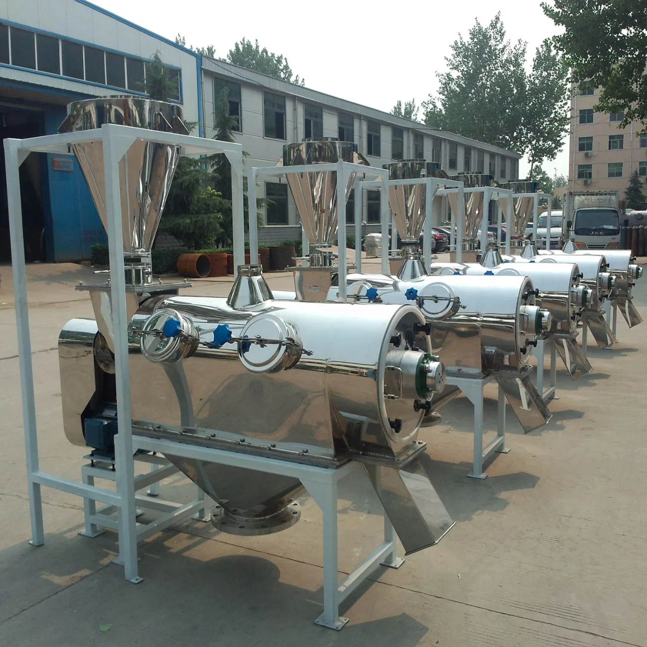 Industrial Vibrating Screen Flour Sieve Centrifugal Airflow Sieving Vibration Sifter Machine