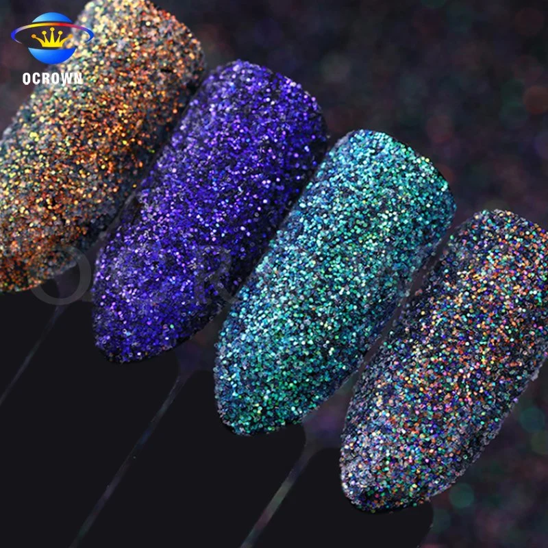 Ocrown Holographic Laser 3D Nail Glitter Shadow for Eyes/Lips/Body/Face