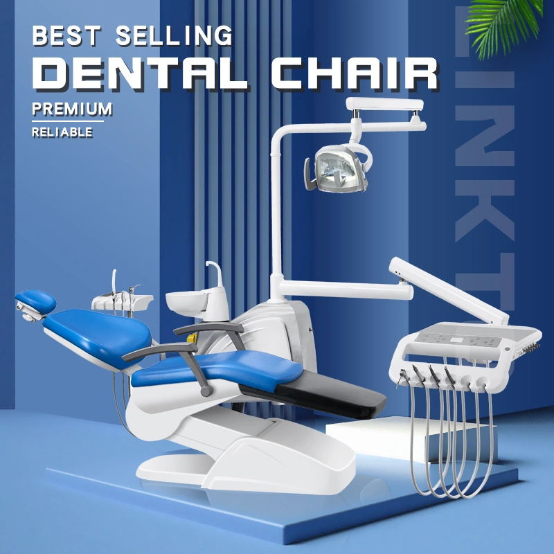 Dental Unit Dental Chair with Auto Spittoon Flush and Cup Filer Sensor Control System