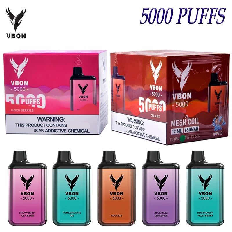 China fábrica Vbonbar 5000 VAPE E E-cigarrillos Pod potente batería 5K Puffs