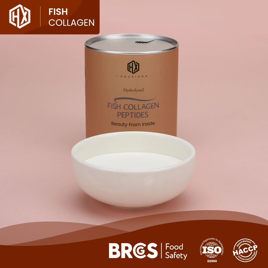 Haoxiang High quality/High cost performance Pure Hydrolyzed Marine Tilapia Scales Peptide Fish Collagen Powder Peptide 500-1000dal/300-500dal Molecular Weight Collagen Powder