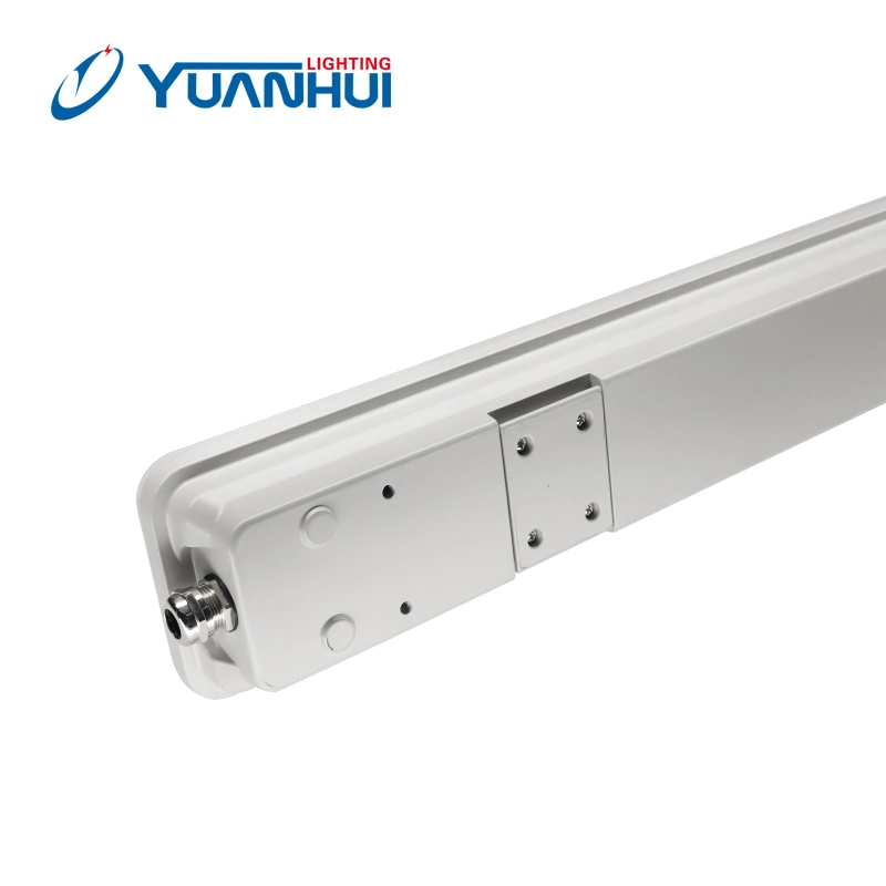 Aluminum Housing LED Triproof Light Batten White Lamp with No Clips Protection From Dismantlement