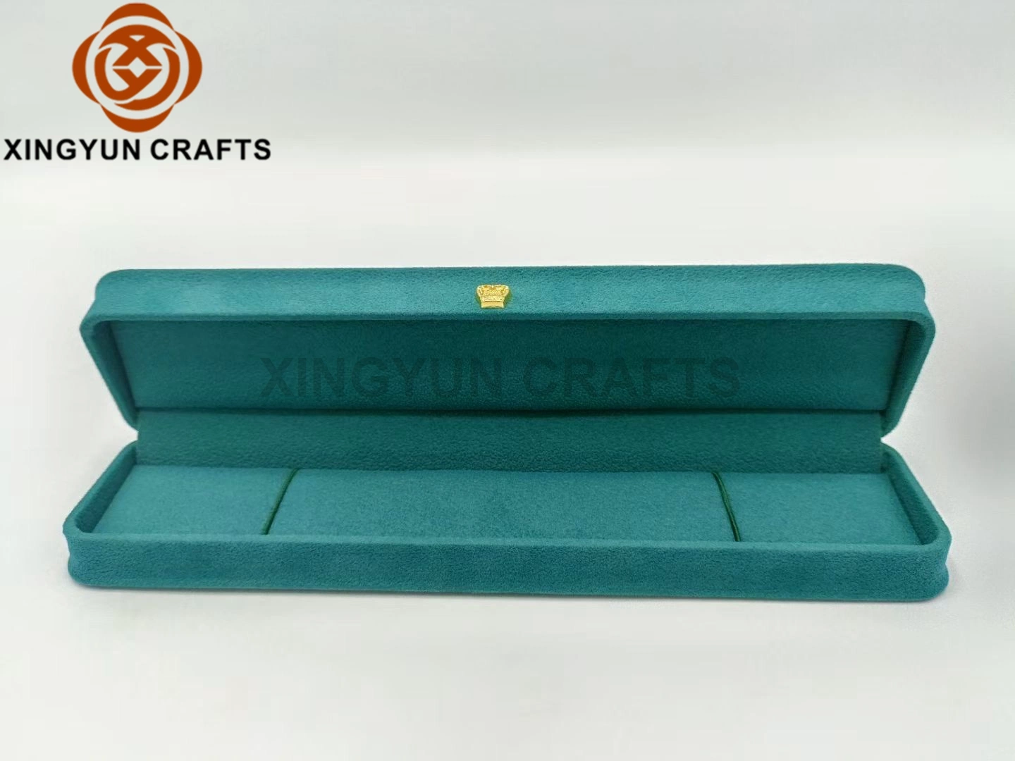 2022 New Turquoise Color Hot-Stamping Leatherette Jewelry Peal Necklace Box Wholesale/Supplier Cheap Jewel Decorative Gift Box