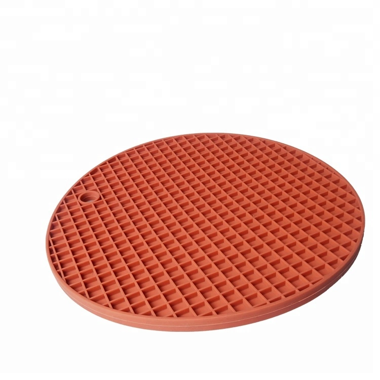 Tableware Decoration Round Shape Silicone Hot Pot Holders / Pads