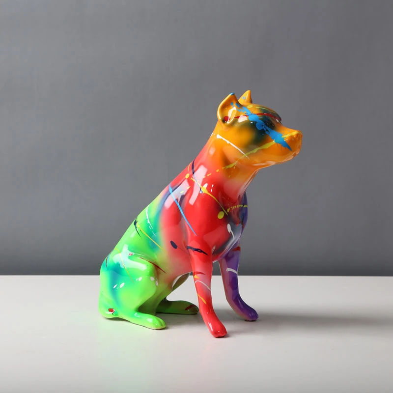 Chien Statue de la Résine d'animaux de l'artisanat pour l'Home Decor OEM Support