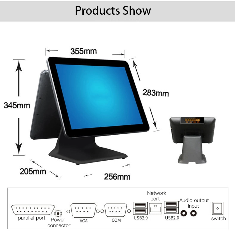 15inch 15,6inch POS Terminal Kassenautomat All in One System Touchscreen-POS-Maschine