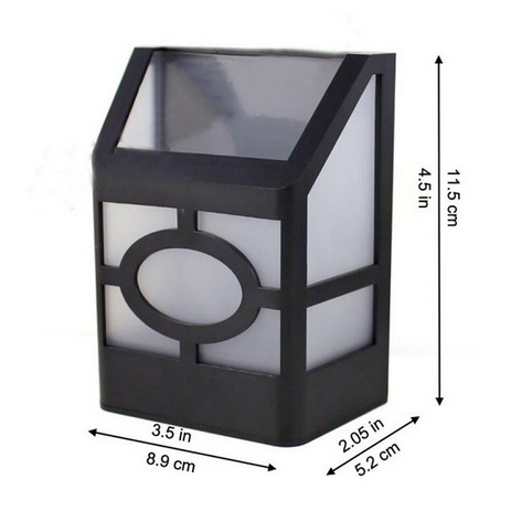 2 LED de Energía Solar de la luz de la calle de la luz de la pasarela al aire libre con luz blanca cálida